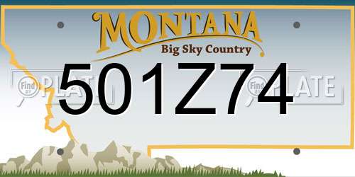 501Z74 Montana License Plate