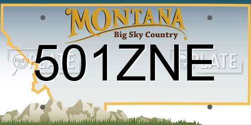 501ZNE Montana License Plate