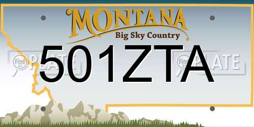 501ZTA Montana License Plate