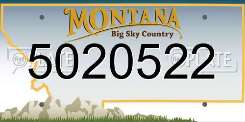 5020522 Montana License Plate