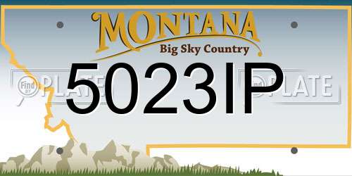 5023IP Montana License Plate