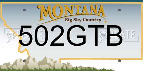 502GTB Montana License Plate