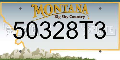 50328T3 Montana License Plate