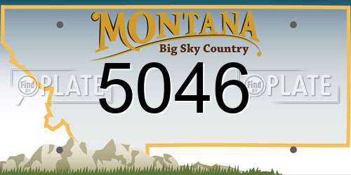 5046 Montana License Plate