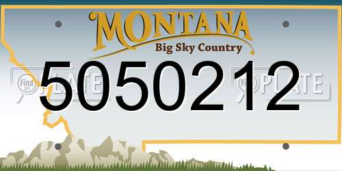 5050212 Montana License Plate
