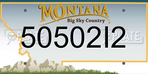 50502I2 Montana License Plate