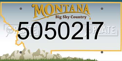 50502I7 Montana License Plate