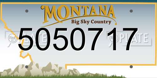5050717 Montana License Plate