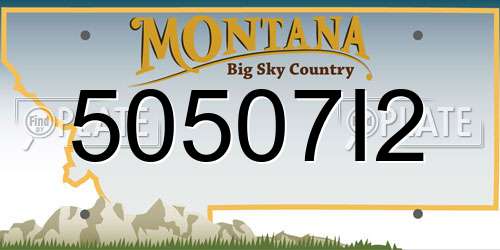 50507I2 Montana License Plate