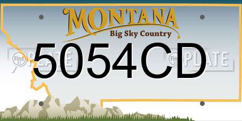 5054CD Montana License Plate