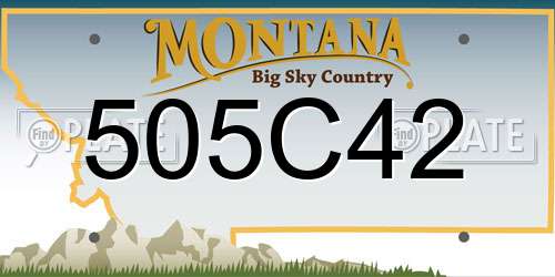 505C42 Montana License Plate