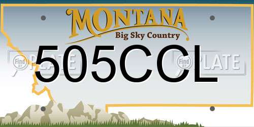 505CCL Montana License Plate