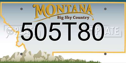 505T80 Montana License Plate