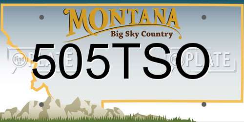 505TSO Montana License Plate