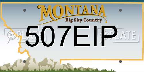 507EIP Montana License Plate