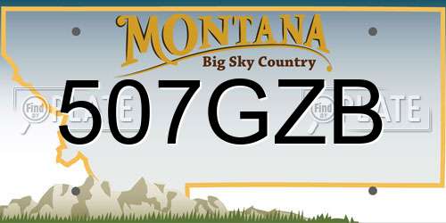 507GZB Montana License Plate