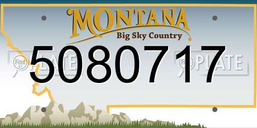 5080717 Montana License Plate