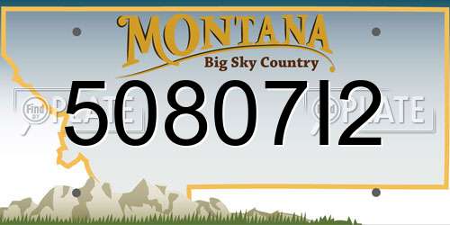 50807I2 Montana License Plate