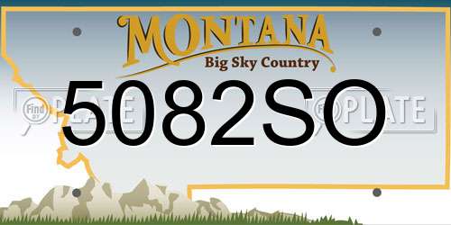 5082SO Montana License Plate