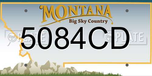5084CD Montana License Plate