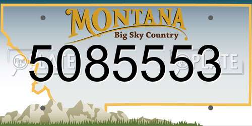 5085553 Montana License Plate