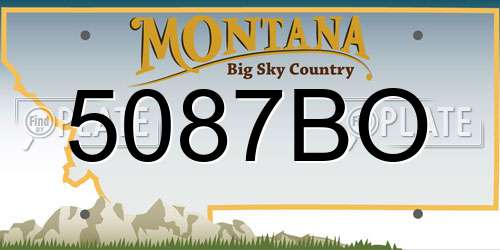 5087BO Montana License Plate