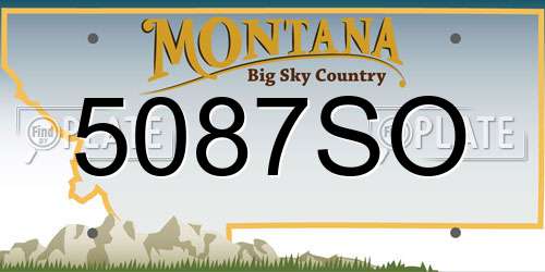 5087SO Montana License Plate