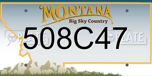 508C47 Montana License Plate