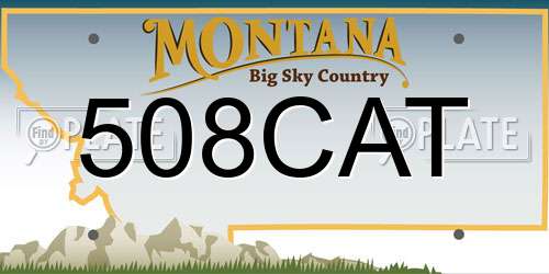 508CAT Montana License Plate