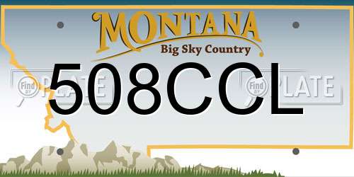 508CCL Montana License Plate