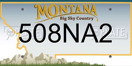 508NA2 Montana License Plate