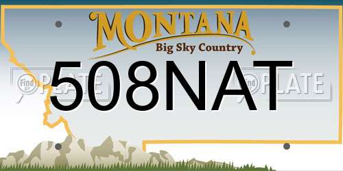 508NAT Montana License Plate