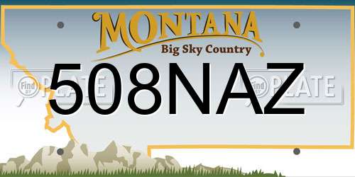 508NAZ Montana License Plate