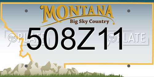 508Z11 Montana License Plate