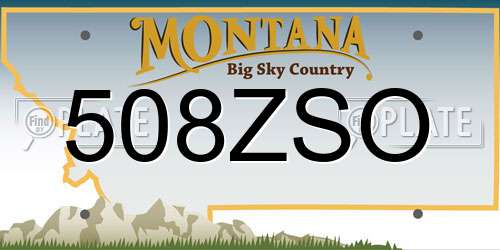 508ZSO Montana License Plate