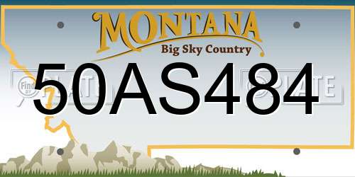 50AS484 Montana License Plate