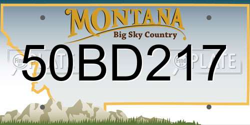 50BD217 Montana License Plate