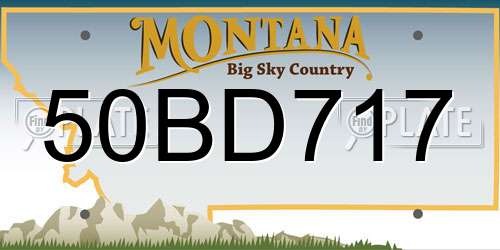 50BD717 Montana License Plate