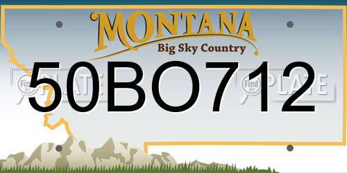 50BO712 Montana License Plate