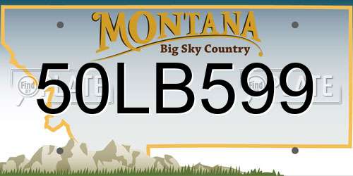 50LB599 Montana License Plate