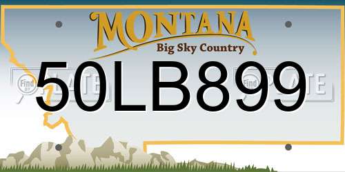 50LB899 Montana License Plate