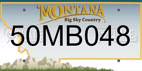 50MB048 Montana License Plate