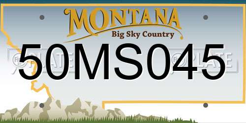 50MS045 Montana License Plate