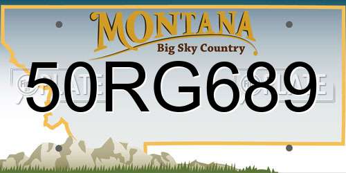 50RG689 Montana License Plate
