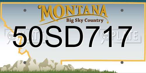 50SD717 Montana License Plate