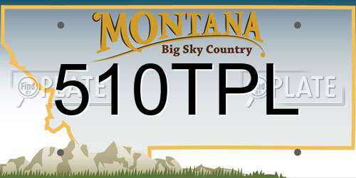 510TPL Montana License Plate
