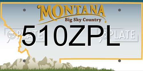 510ZPL Montana License Plate