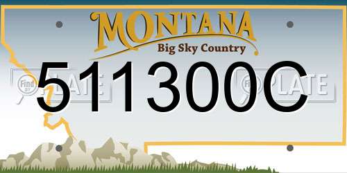 511300C Montana License Plate