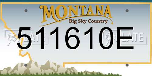 511610E Montana License Plate