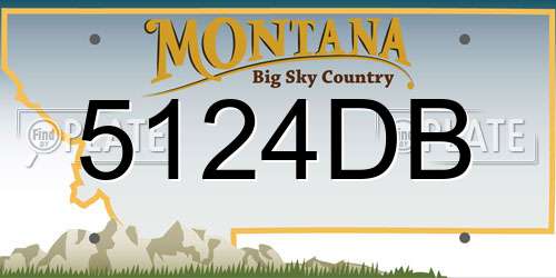 5124DB Montana License Plate